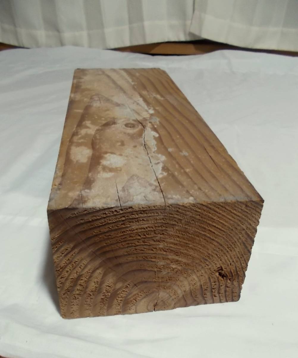  -ply thickness . old squared timber ②*38×14.5×10cm/ wooden natural wood * step / step‐ladder * stand for flower vase / bonsai pcs / decoration pcs / ornament pcs *