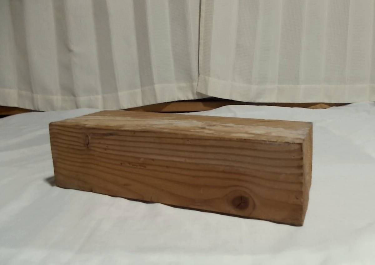  -ply thickness . old squared timber ②*38×14.5×10cm/ wooden natural wood * step / step‐ladder * stand for flower vase / bonsai pcs / decoration pcs / ornament pcs *