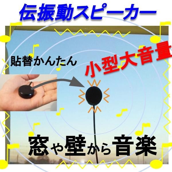 ★伝振動スピーカー★ 貼替簡単×小型大音量　壁板や窓ガラスがスピーカーになる★4鄭11_画像1