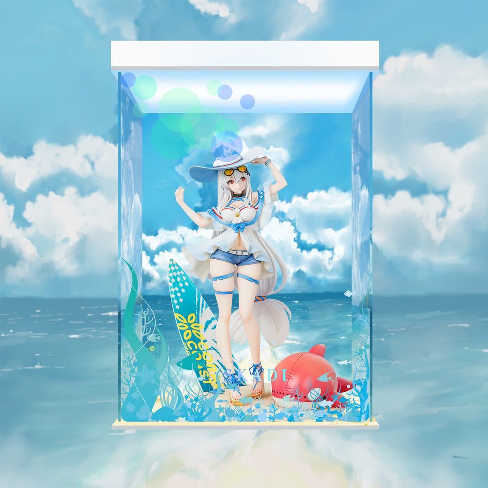 Anigame アークナイツ スカジ 海辺の夏日Ver. 1/7 ☆専用☆ フィギュアケース 展示ケース LED照明 アクリル コレクション ショーケース