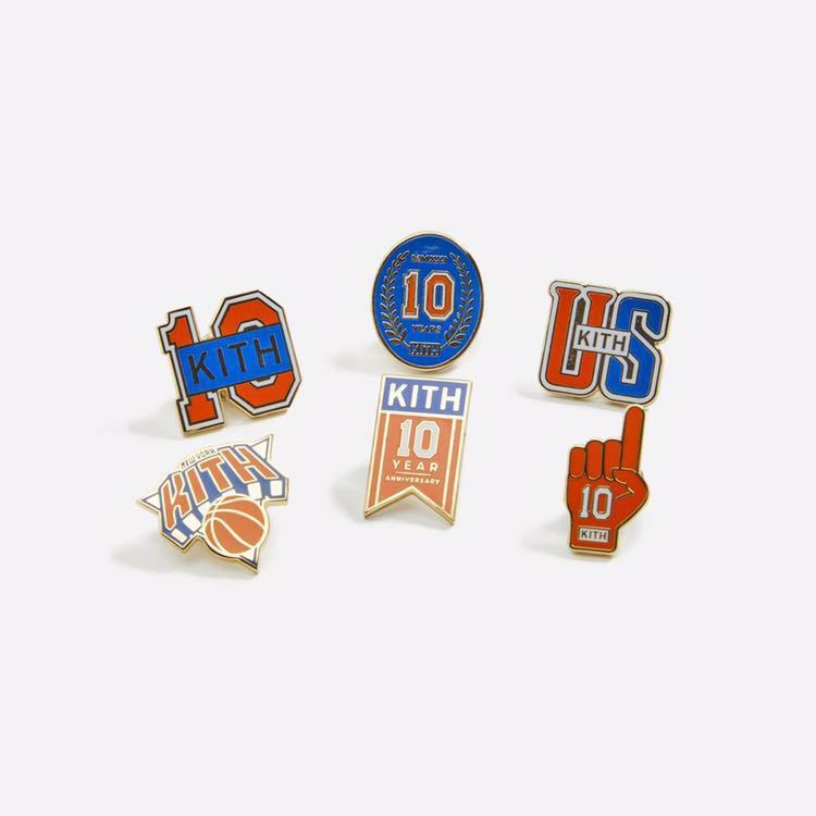 春の新作 Kith for NewYork Knicks Pinset 10周年記念ピンズ