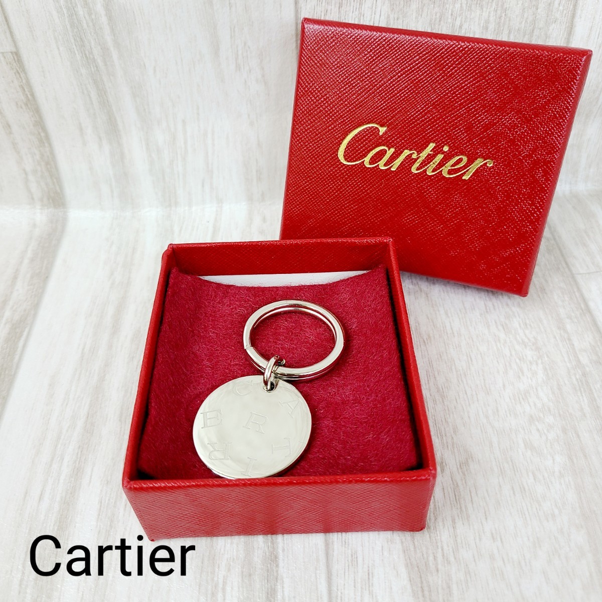 Cartier　カルティエ　ロゴ　キーリング　9-38