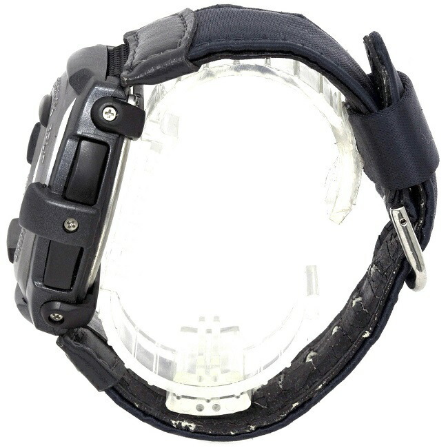 カシオ 腕時計 SHOCK RESISTANT シルバー ネイビー GT-001 1595 可動品 デジタル プラスチック_画像2