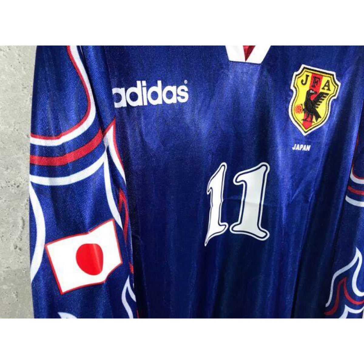 日本代表 97年 フランスW杯予選 カズ 三浦知良 ホーム 長袖 日本代表 97年 フランスW杯予選 カズ 三浦知良 ホーム 長袖