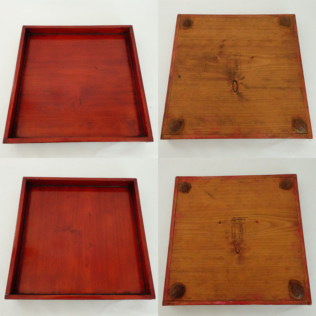 伊勢春慶塗 胡桃足膳 十客 30cm×30cm / 会席膳 胡桃脚膳 くるみ クルミ