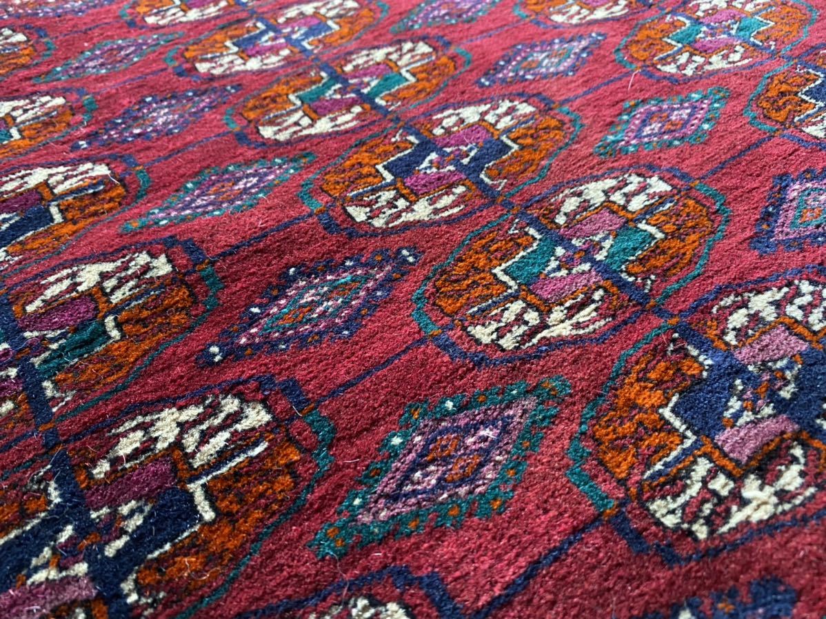 どこよりも素敵なトゥルクメンニスタンブハラ絨毯！和室にも合う見事な絨毯です！ゴージャスで素敵艶々うっとりぜひお勧め！日本発送送込_画像9