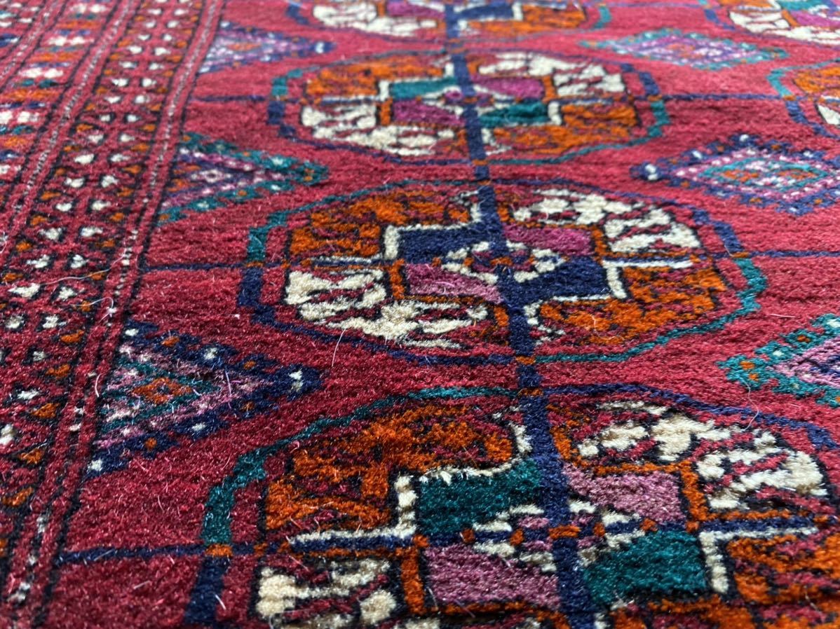 どこよりも素敵なトゥルクメンニスタンブハラ絨毯！和室にも合う見事な絨毯です！ゴージャスで素敵艶々うっとりぜひお勧め！日本発送送込_画像10