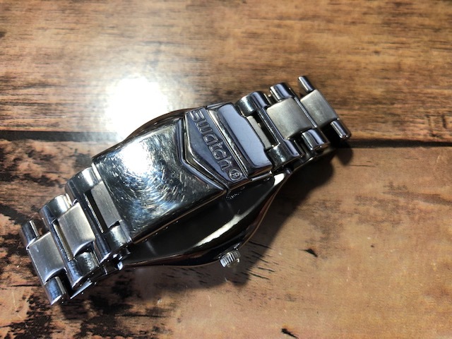  хорошая вещь степень редкость swatch Swatch AG2001 IRONY Date незначительный серый * незначительный оттенок серебра оригинальный SS breath кварц мужские наручные часы 