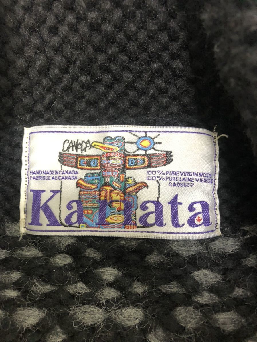 # KANATA kana ta# прекрасное качество Canada производства neitib снег рисунок плетеный рисунок шерсть кушетка n вязаный свитер оттенок черного 