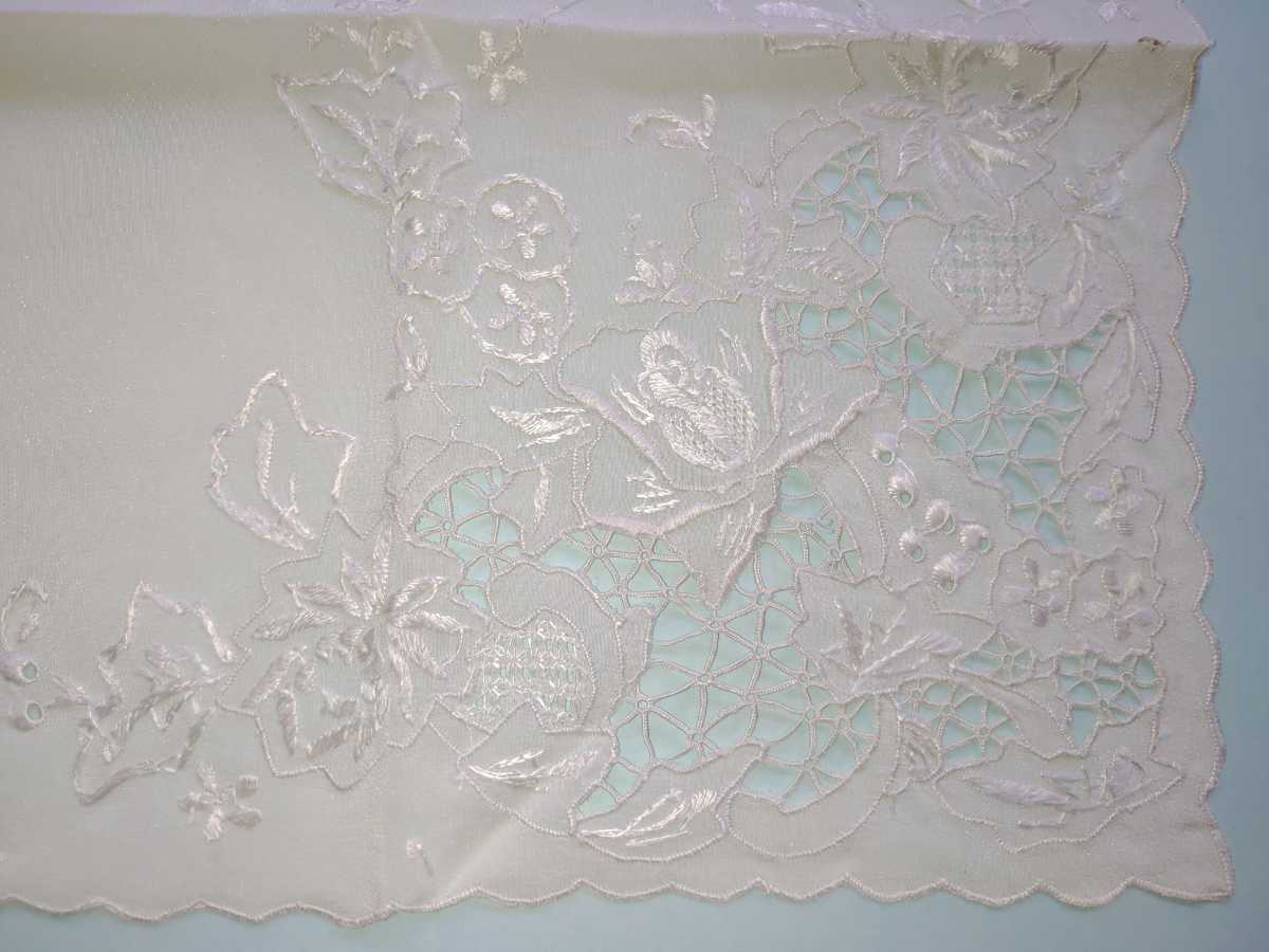 シルク刺繍ハンカチ中国蘇州製_画像2