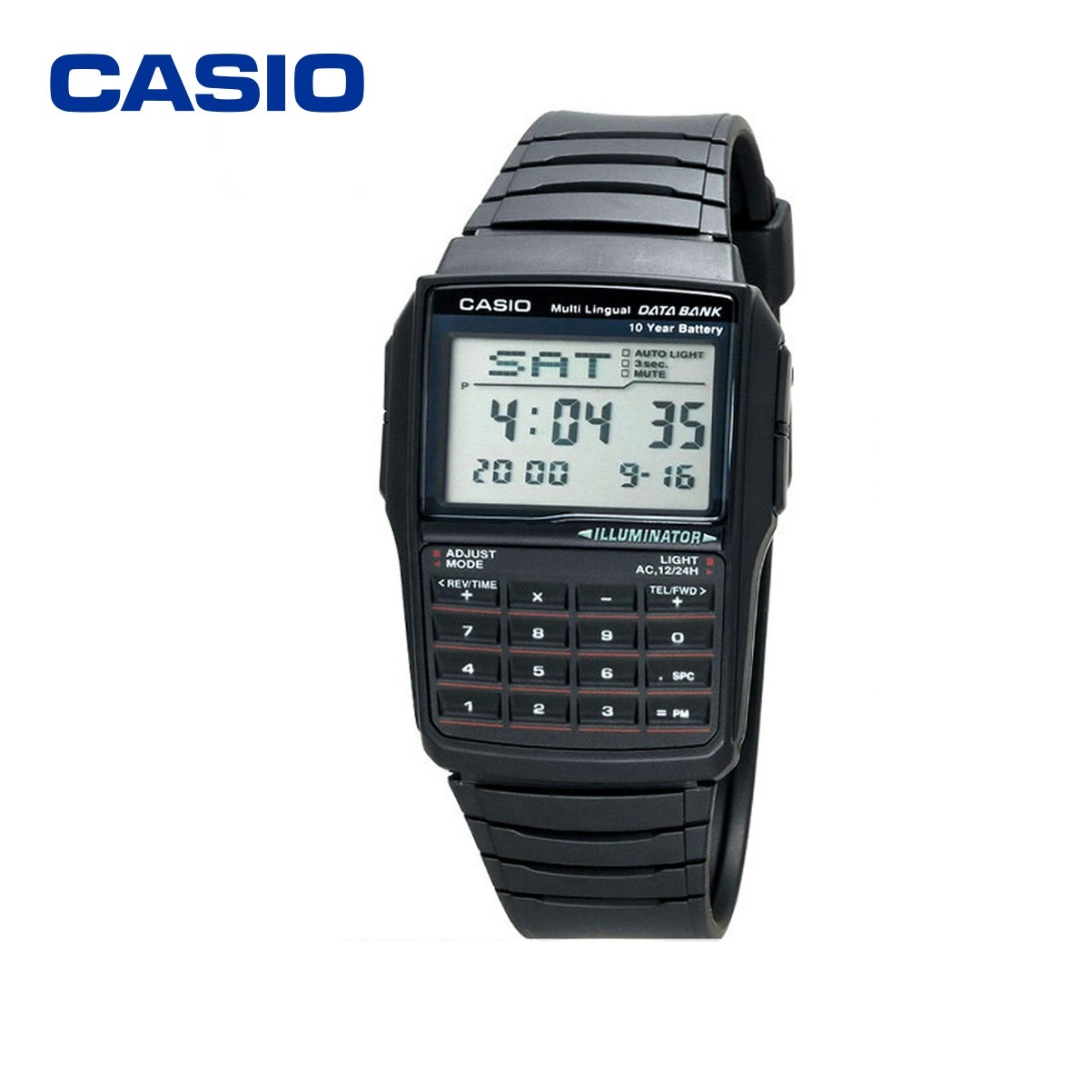 DATA BANK データバンク CASIO カシオ 腕時計 レトロ 電話帳 計算機 電卓 DBC-32-1A ブラック 黒 チープカシオ デジタル メンズ レディース_画像1