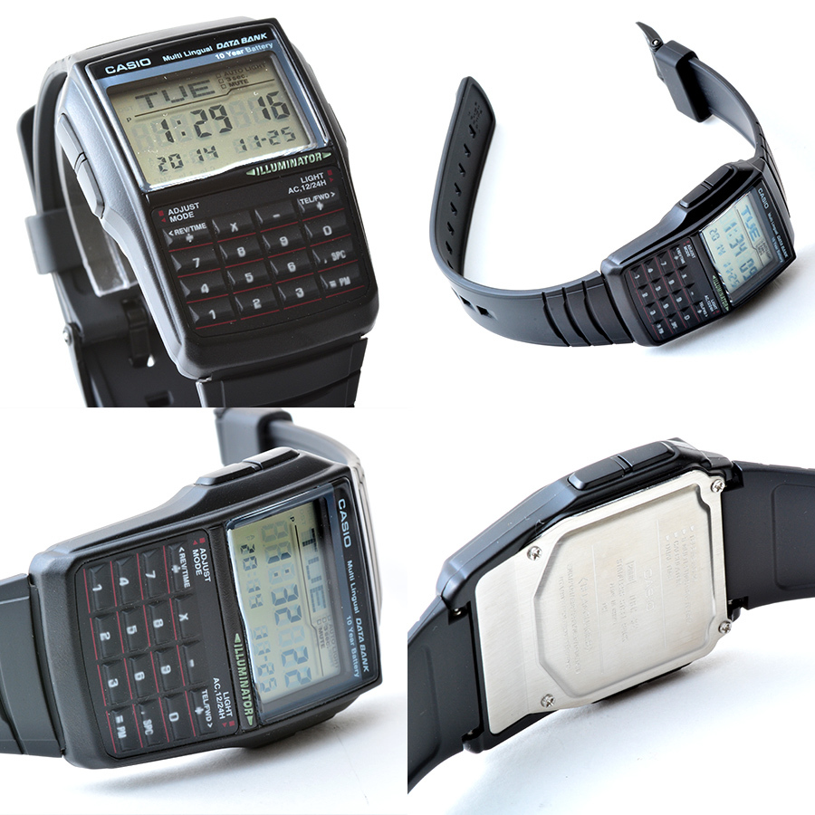 DATA BANK データバンク CASIO カシオ 腕時計 レトロ 電話帳 計算機 電卓 DBC-32-1A ブラック 黒 チープカシオ デジタル メンズ レディース_画像2