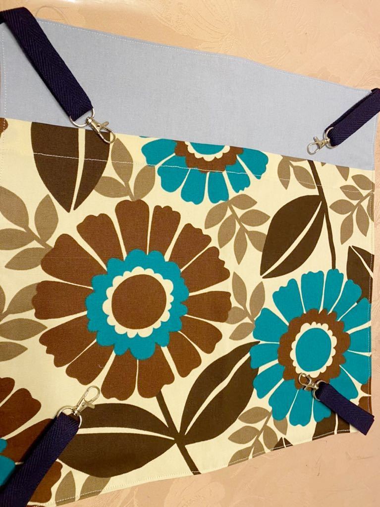 フェレット用　ハンモック ハンドメイド 40センチ北欧花柄　潜るタイプ