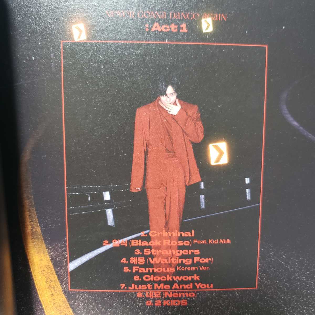 [ супер ценный!!!]teminTEAMIN* Корея запись альбом Never Gonna Dance again*CD+ буклет коллекционные карточки имеется shinee автомобиль i колено act 1
