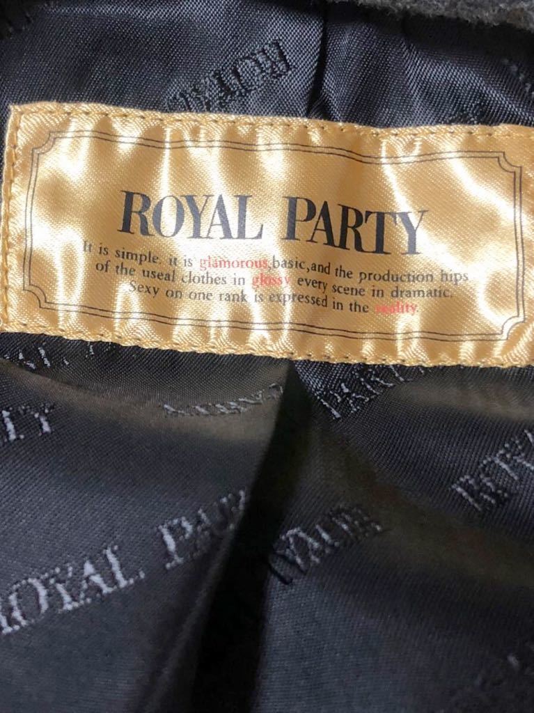 美品 ROYAL PARTY ダウンジャケット ダークグレーの画像7