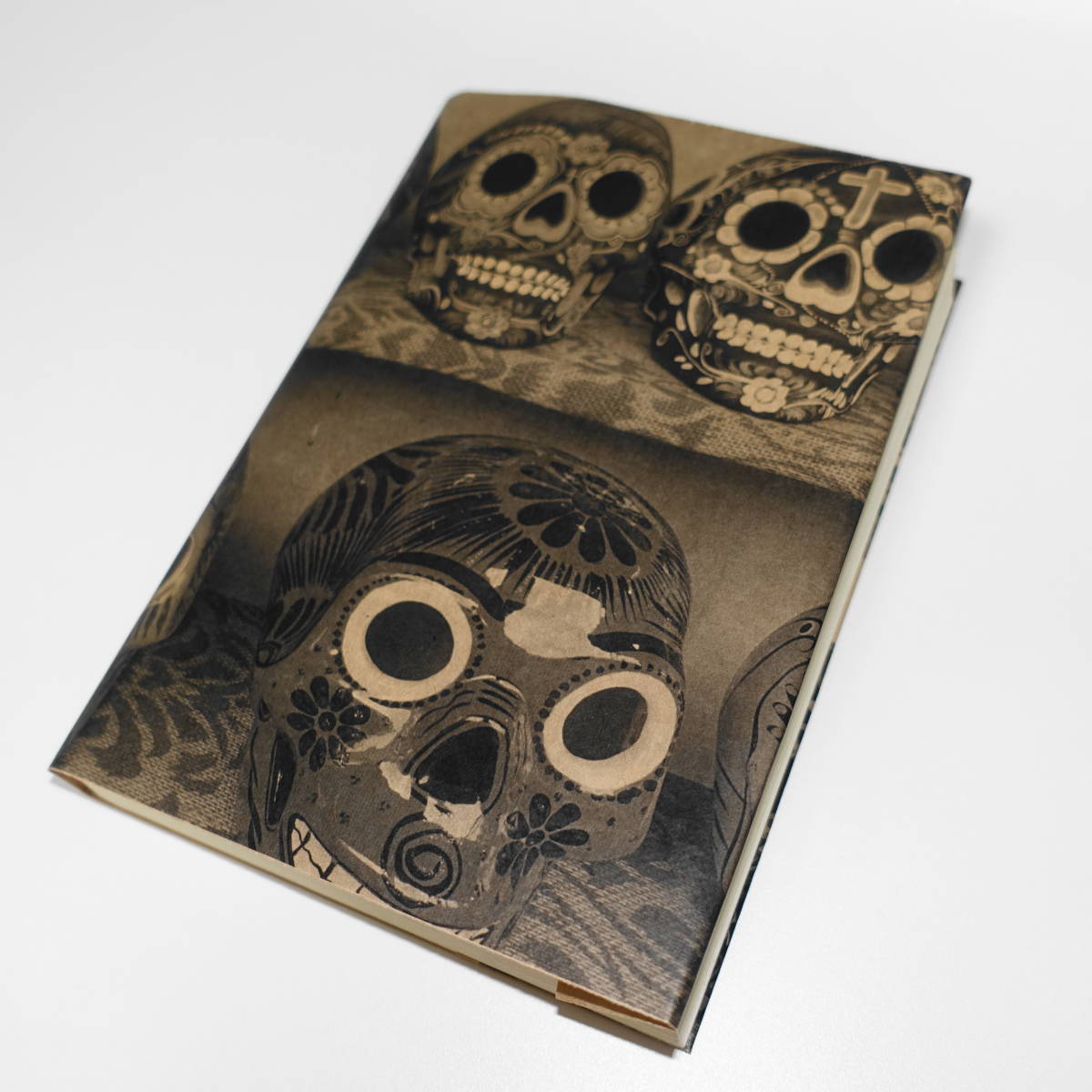 [ skull ①] library book@ book cover 5 pieces set paper made 