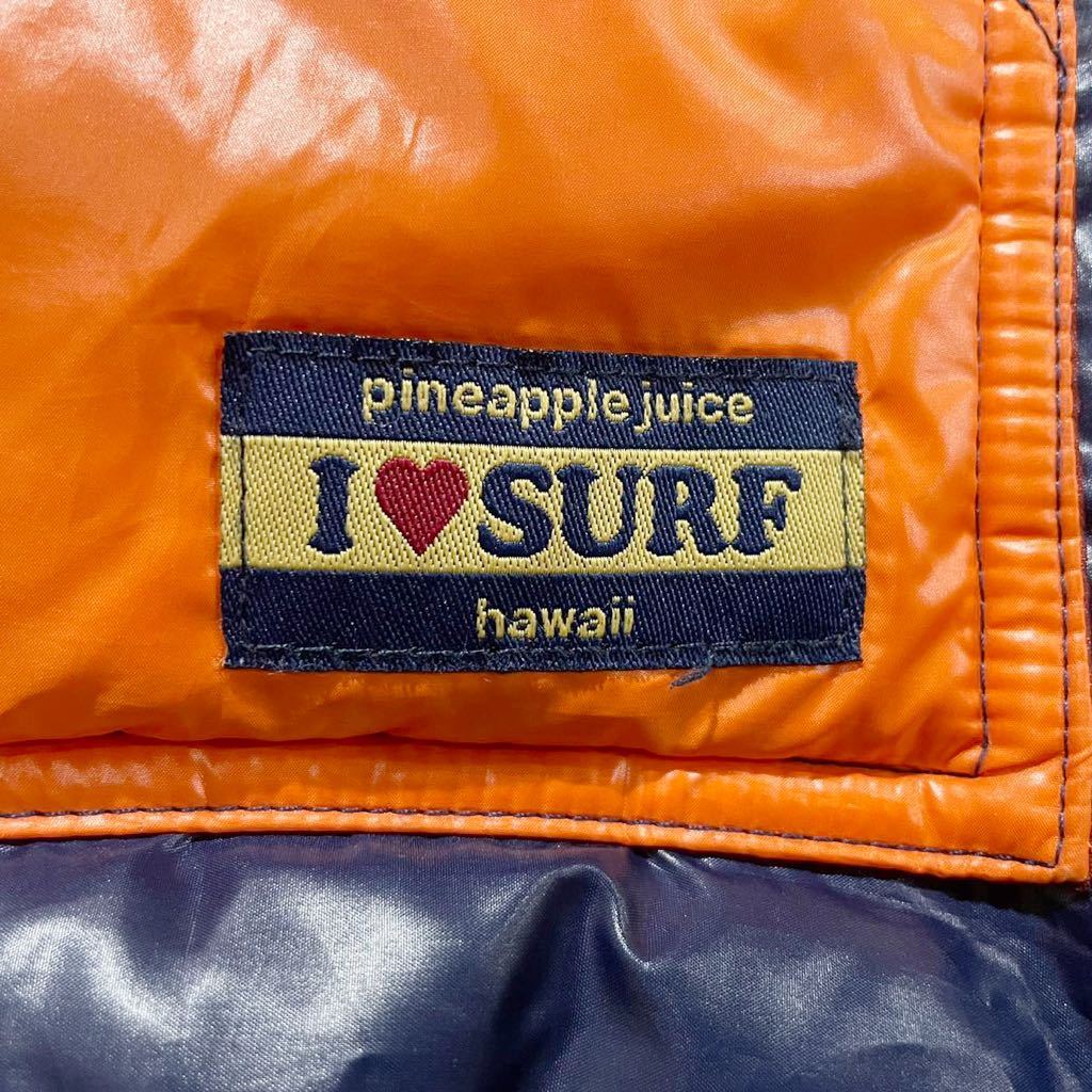 美品! PINEAPPLE JUICE (パイナップルジュース) ダウン ジャケット (M) NAVY | Mens メンズ ネイビー SURF Hawaii ハワイ 上野商会_画像3