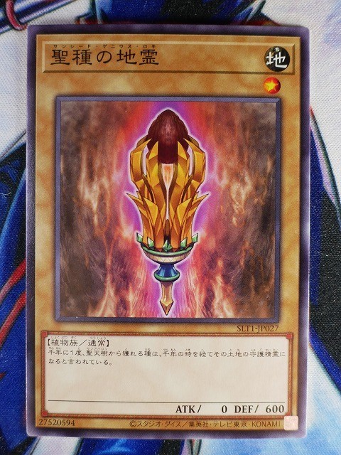 ◇A6493◇遊戯王OCG・聖種の地霊 ノーマル SLT1-JP027・美品◇_画像1