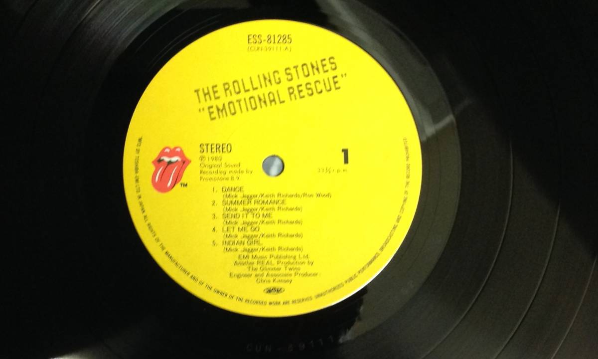 Rolling Stones 1 lp , Emotional resque_画像2