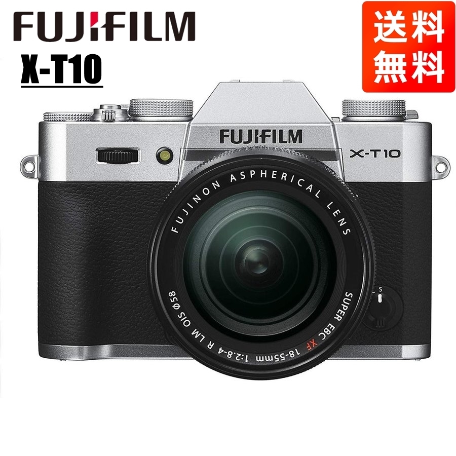 富士フイルム FUJIFILM X-T10 18-55mm レンズキット シルバー ミラーレス一眼 カメラ 中古