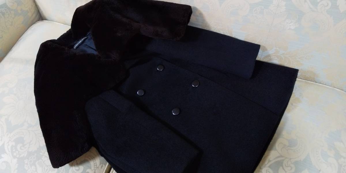  прекрасный товар BALENCIAGA EDITION Balenciaga бобер пальто с мехом 34( довольно большой. ) черный обычная цена 70 десять тысяч UP