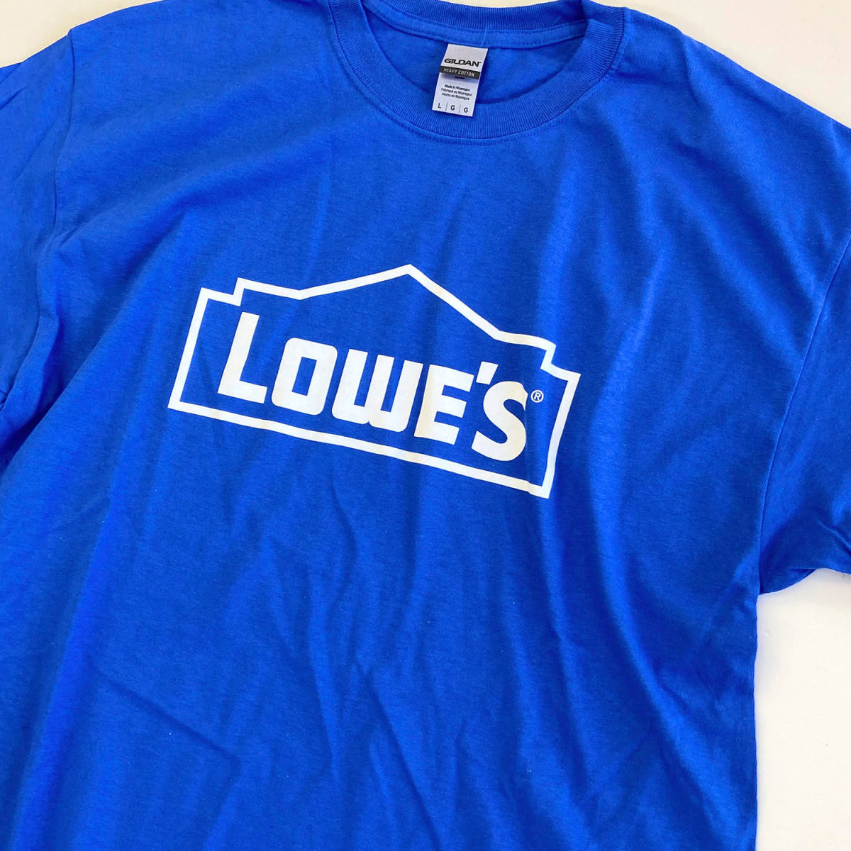 LOWE\'S low z T-shirt blue LOWE\'S XL size Home center Hsu red a America LOWES