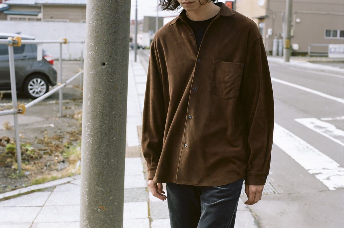 新品未使用【COMOLI / コモリ】SUEDE SHIRT size3 スエードシャツ 21aw