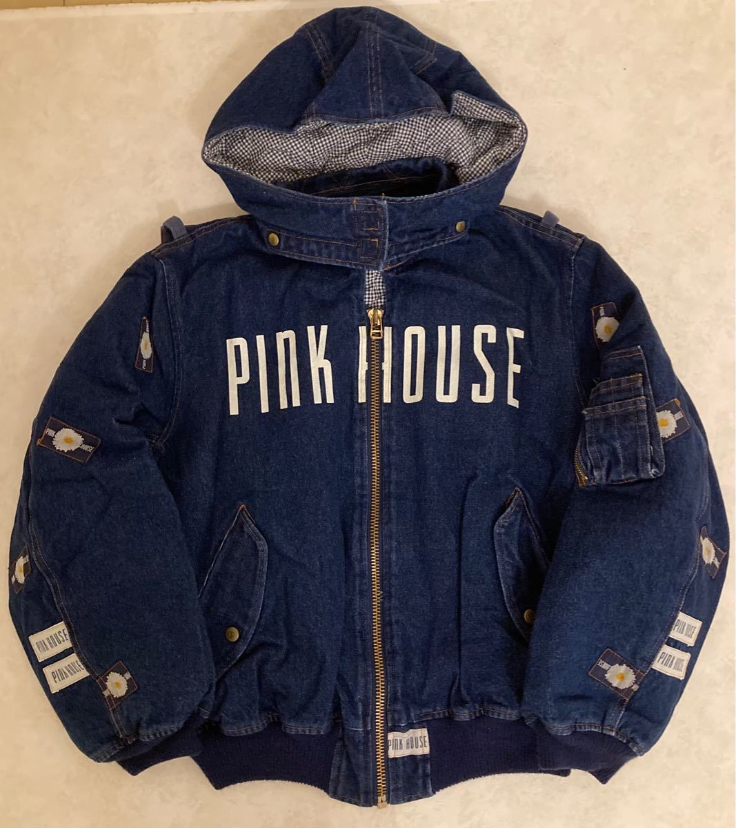 ピンクハウス PINK HOUSE ゼッケン 苺ブーケ ブルゾン MA-1 ピンクハウス PINK HOUSE ゼッケン 苺ブーケ ブルゾン MA-1