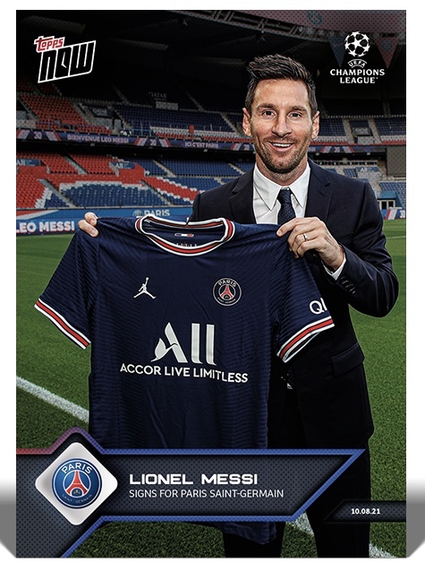 Topps Now UCL 2021.08.21 Card 12 MESSI Signs for Paris Saint-Germainの画像1