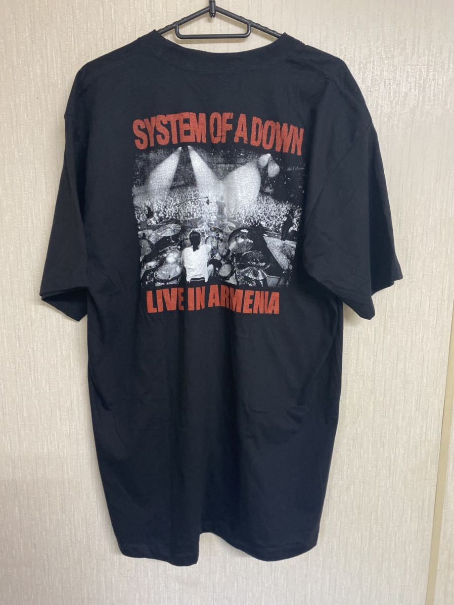 希少　SYSTEM OF A DOWN Tシャツ　ブラック　サイズXL システムオブアダウン　バンドTシャツ　ロックバンドTシャツ　USA製　_画像2