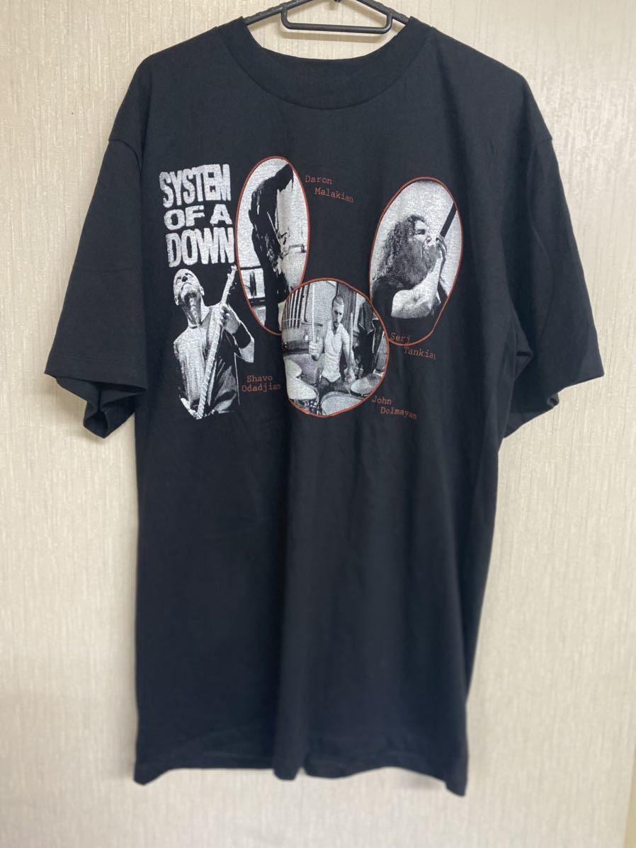 希少　SYSTEM OF A DOWN Tシャツ　ブラック　サイズXL システムオブアダウン　バンドTシャツ　ロックバンドTシャツ　USA製　_画像1