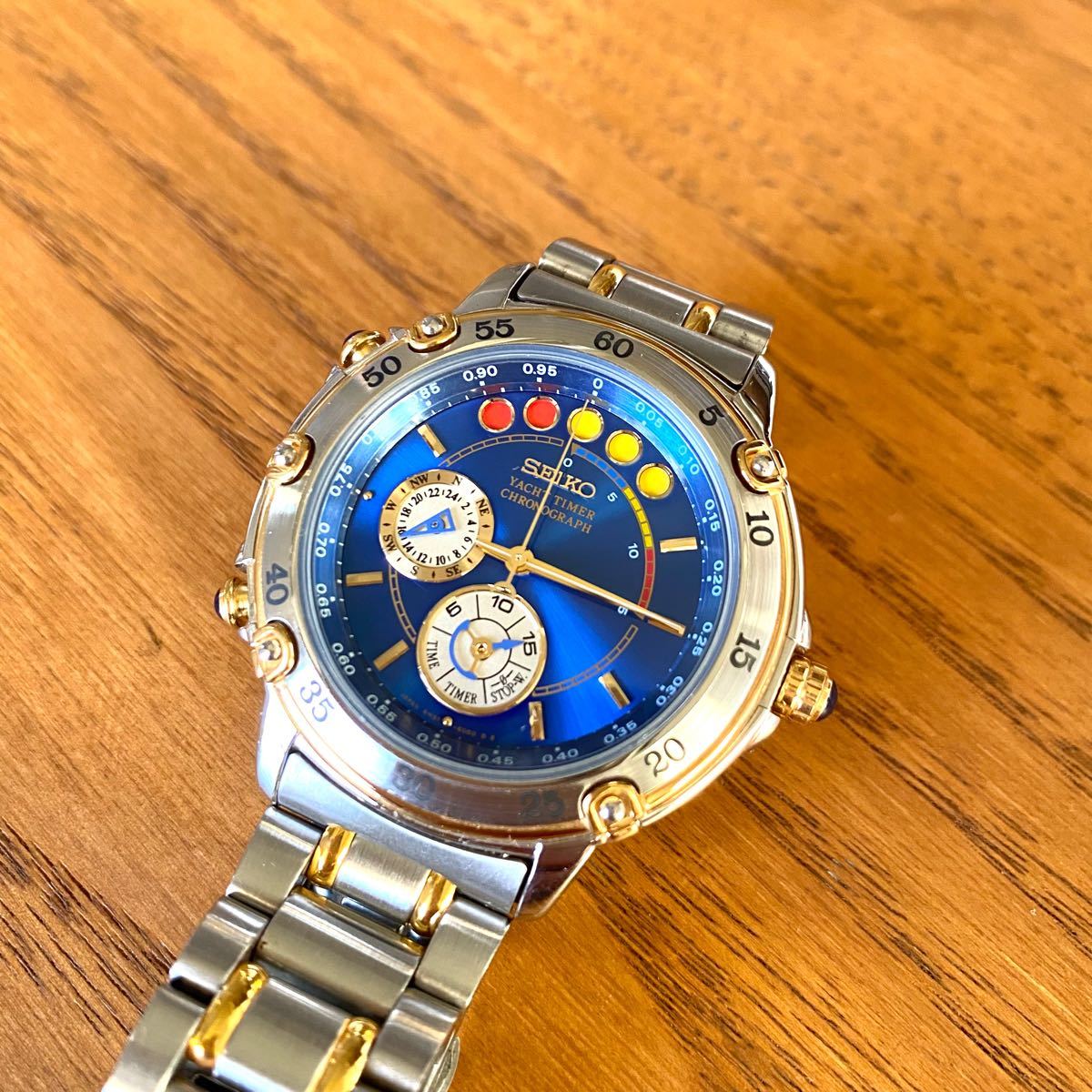 セイコー ヨットタイマー クロノグラフ 6M37-6000 電池新品 セイコー ヨットタイマー クロノグラフ 6M37-6000 電池新品