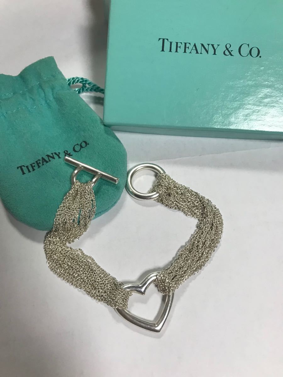 Tiffany ティファニー オープンハート チェーン トグル ブレスレット