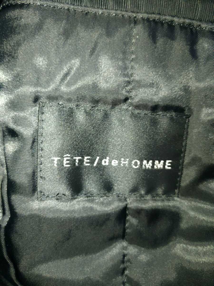 TETE HOMME テットオム　 トレンチ コート メンズ Ｍサイズ　黒　秋物　 TETE de HOMME 　送料無料★_画像5