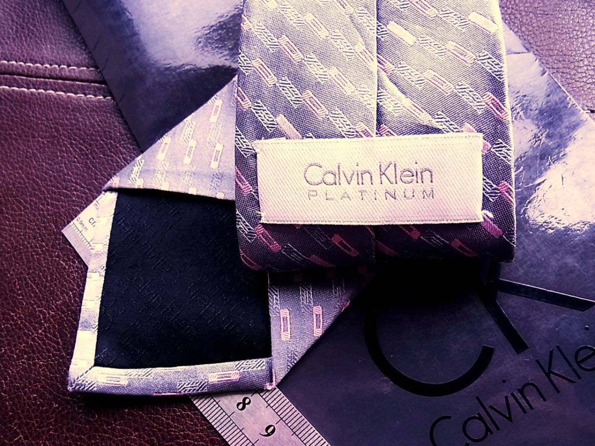 [ stock disposal sale ]5-4154z# top class platinum [Ck] Calvin Klein. necktie 