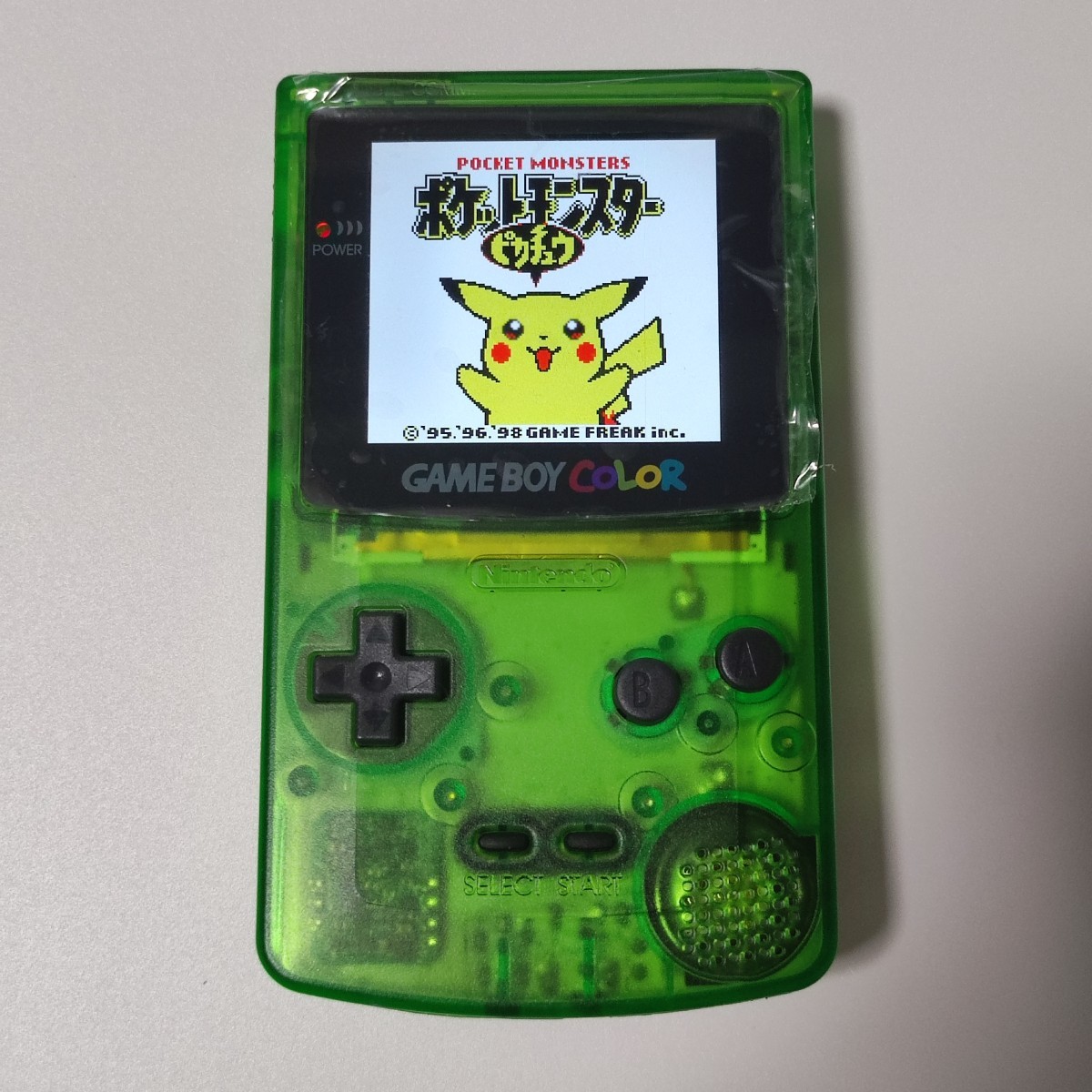 ゲームボーイカラー 本体 IPS v4 バックライト液晶カスタム クリアグリーン GBC
