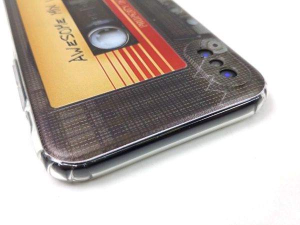 iPhone X用 昭和カセットテープ風 ソフトケース カバー 薄型TPU_画像4