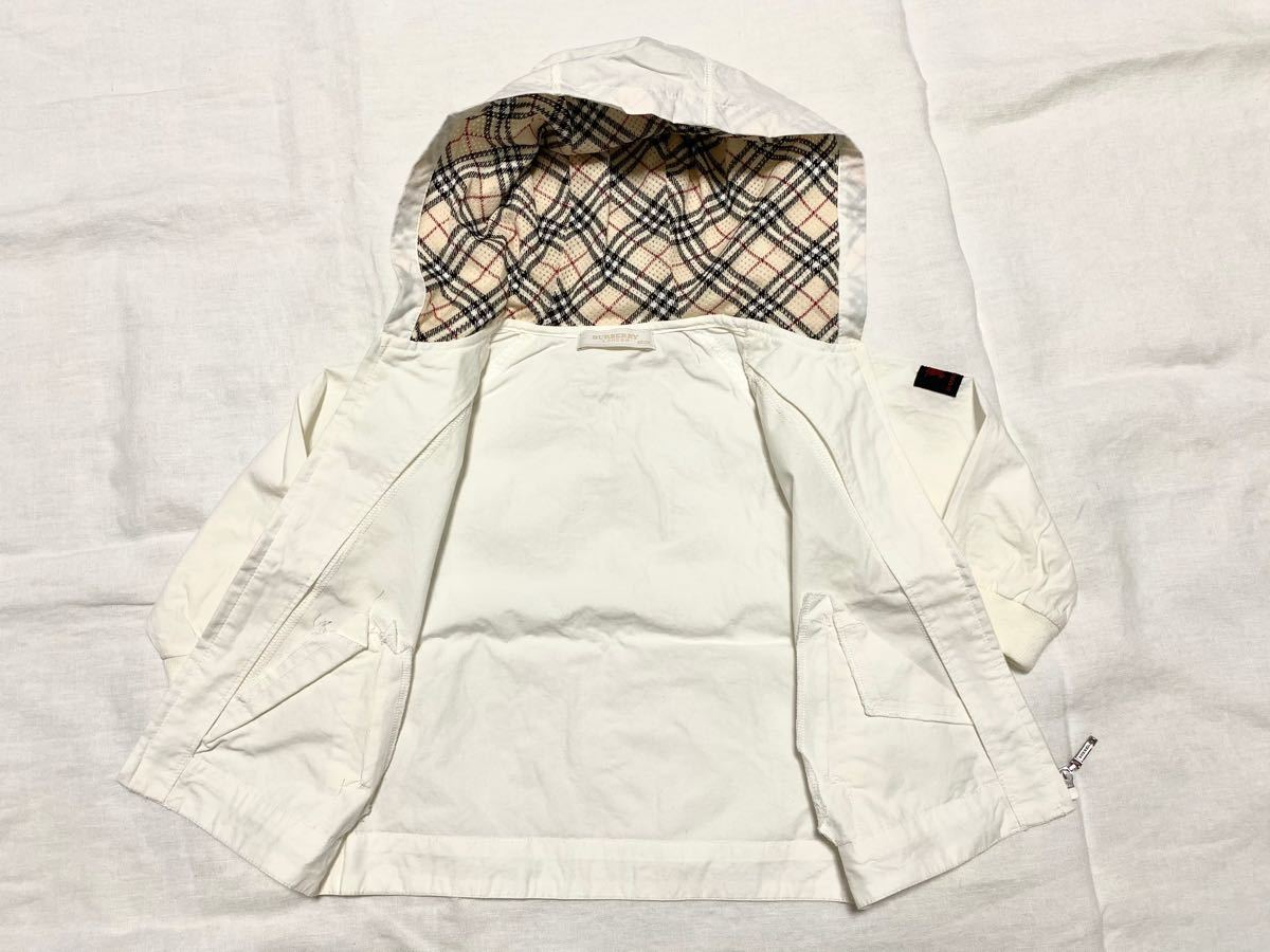 廃番品】バーバリーチェックフードパーカー ブルゾン ベビー キッズ 80