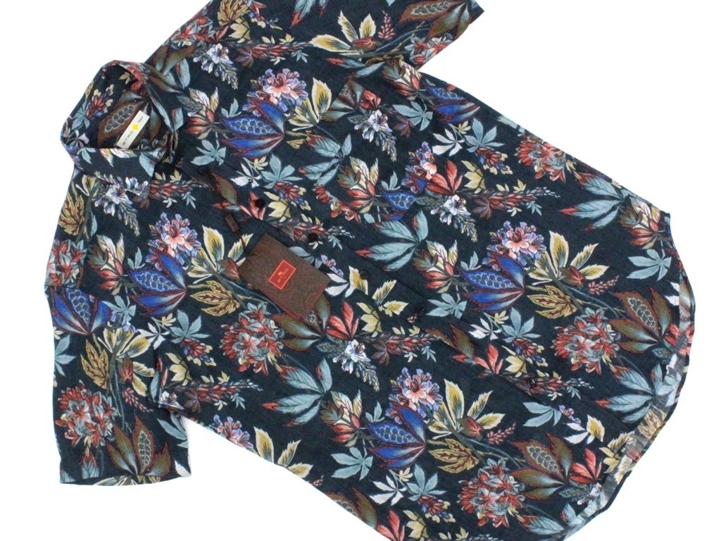 □新品8万!【エトロ感満載◎】ETROエトロ/ボタニカル総柄リネン100