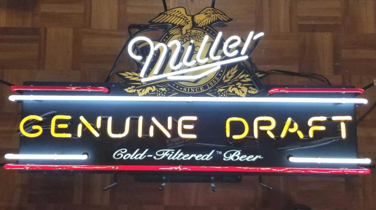 新作多数 Miller Beer ミラービール ネオンサイン ネオン管 サイン看板