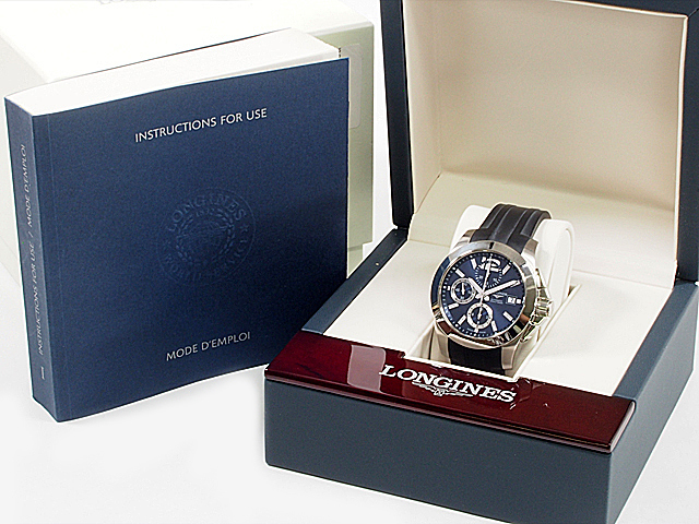 富士屋◆送料無料◆ロンジン LONGINES ハイドロコンクエスト L3.662.4 クロノグラフ メンズ 自動巻 腕時計