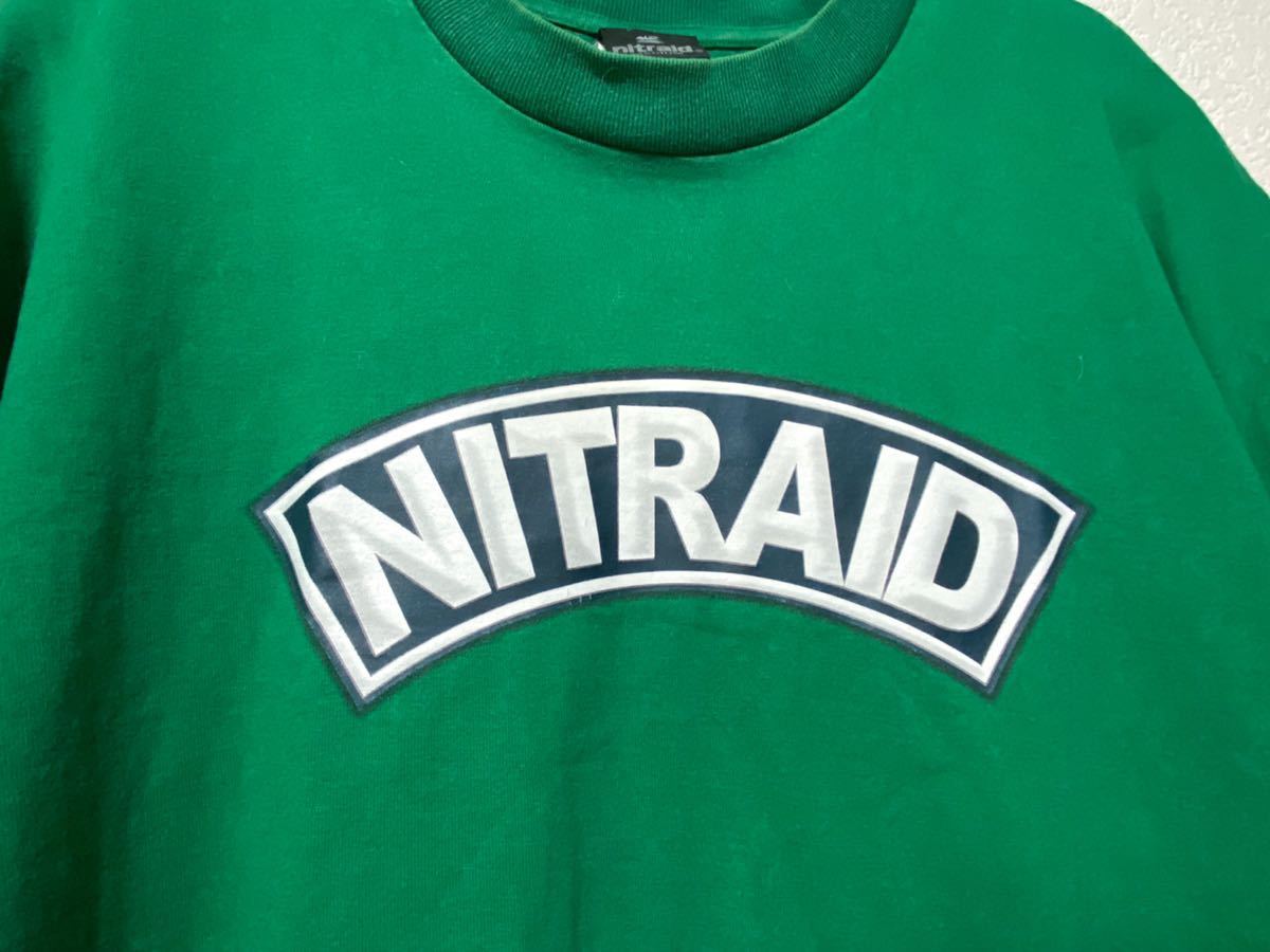 NITRAID ナイトレイド アーチロゴTシャツ 半袖 Mサイズ メンズ グリーン 緑