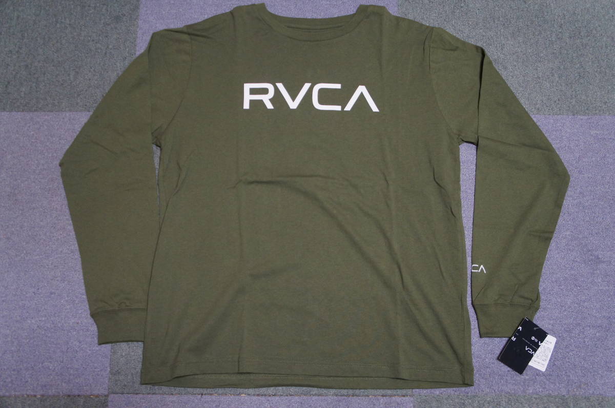 送込 新品 RVCA ルーカ 希少 完売 ビッグルーカ ロングスリーブTシャツ モス　スケボー サーフ_画像1