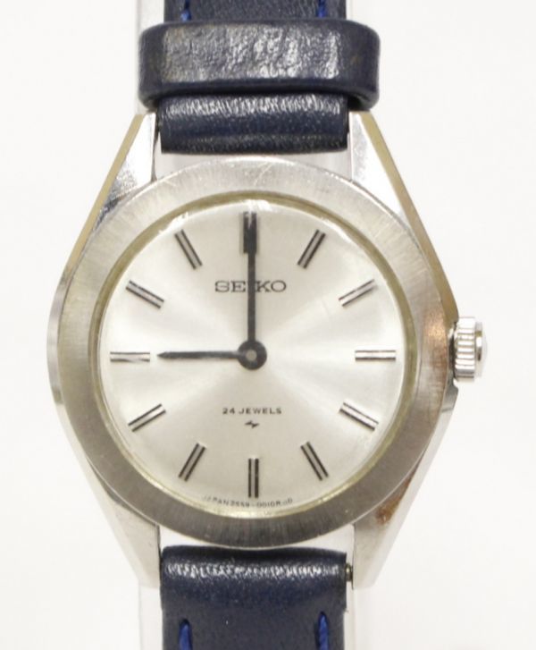 Queen Seiko クイーンセイコー 手巻き式 腕時計 2針 24石 ハイビート ウォッチ 白文字盤 アンティーク ヴィンテージ 稼働品 211019F(NT)_画像1