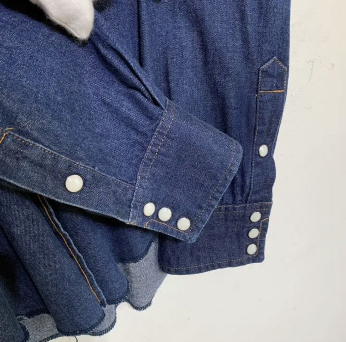 人気のマリア刺繍 ワコマリア デニムシャツ ウエスタン マリア刺繍 ギルティパーティーズ サイズL 長袖シャツ WACKO MARIA