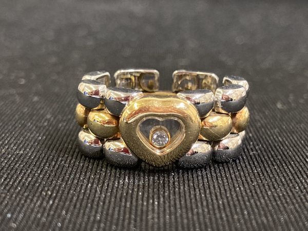 ショパール Chopard リング 指輪 ハッピーダイヤモンド k18/ss 12.5g 82/8401-20