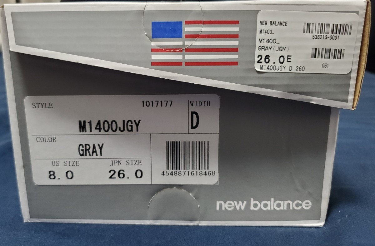 ニューバランス New Balance M1400JGY  Made in US 26㎝ US8 made in USA