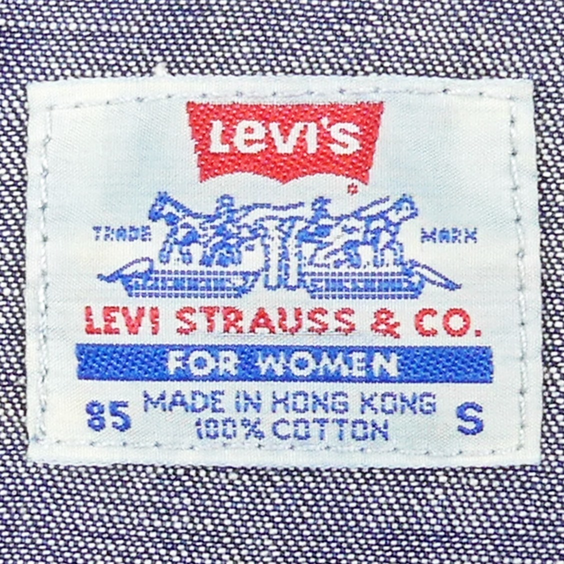 即決★香港製 リーバイス★メンズS デニムウエスタンシャツ Levi's デニムシャツ 85 ウエスタンシャツ 長袖 シャツ 検索:ジーンズ