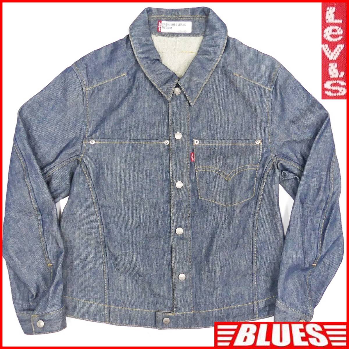 即決★Levi's★メンズM エンジニア Gジャン リーバイス スモールE デニムジャケット ジージャン ジャケット ニムジャケット 1stタイプ風