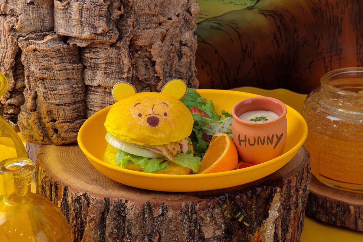 ディズニー　Disney OH MY CAFE オーマイカフェ　くまのプーさん　はちみつカフェ　HUNNY'S CAFE サラダボウル　プレート　 2点セット